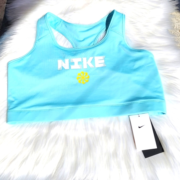 Nike 2X women's training Sports bra light blue Medium support - Picture 12 of 13